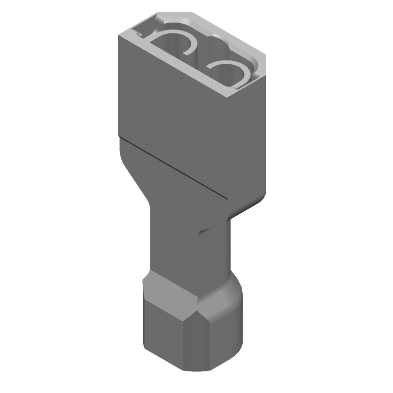 Quick Disconnect Terminal 14-16AWG Brass Tin Blue Insulated 600V