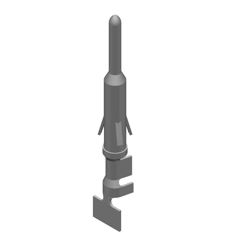 Male Power Crimp Connector 13A 2.54mm Pitch 16-18AWG Gold/Tin