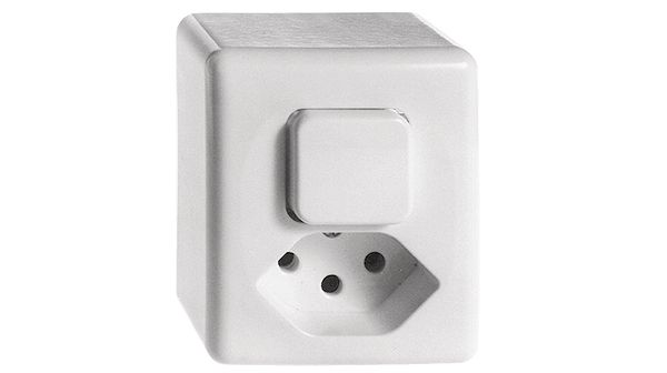 Combination switch and socket CH, 87063.X.61, Feller