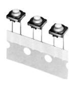 Tactile Switch, 12V, 5mA, SPST-NO, Through Hole, Blue Actuator
