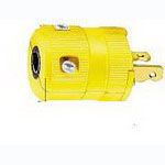 20A 250V Male Power Entry Plug Connector, Screw Term, Yellow