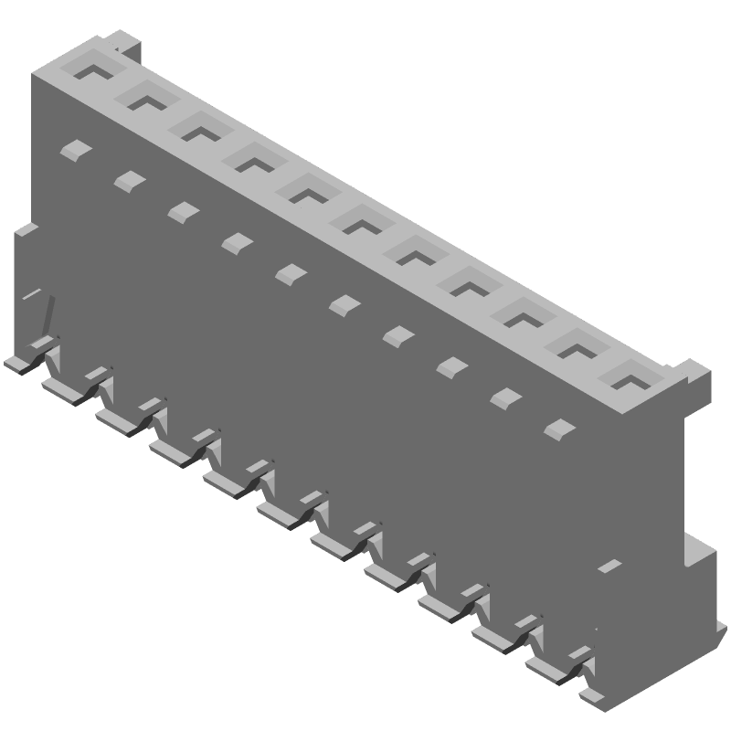 11 Pos MTA-156 Power Connector, 7A, 600V, IDC, 24AWG