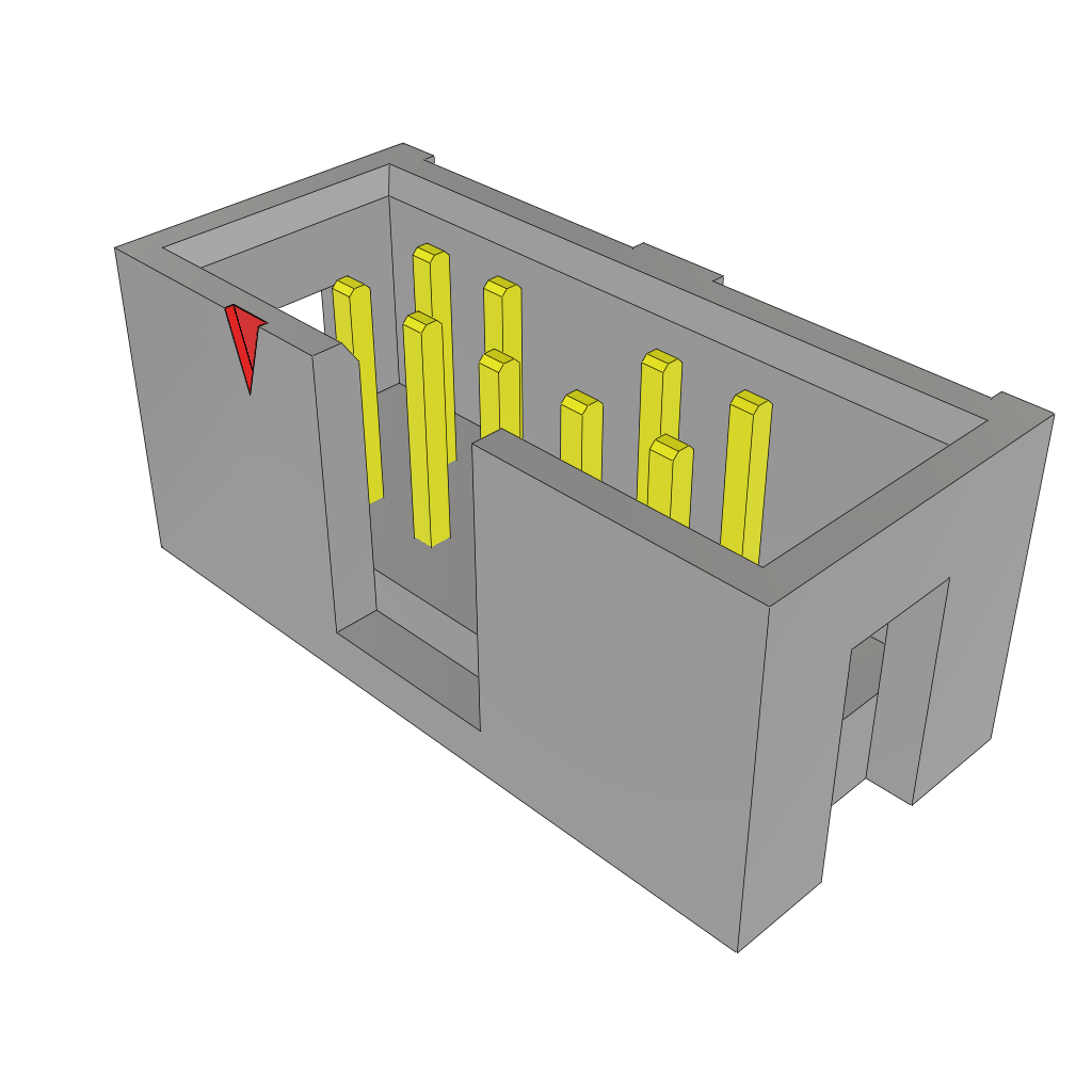 Conn Shrouded Header HDR 10 POS 2.54mm Solder ST Thru-Hole