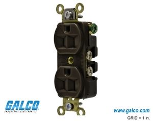 15A 125V AC Receptacle, 2-Pole, 3-Contact, Screw Terminal