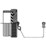 Connector Accessories Receptacle Protective Cover Straight Aluminum Electroless Nickel