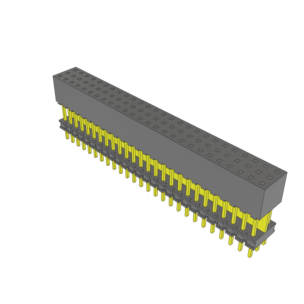 Conn Board Stacker HDR 78 POS 2mm Solder ST Thru-Hole Tube
