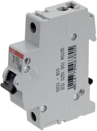 Circuit Breaker;  Supplementary;  B Curve;  1-Pole;  10A;  480Y/277 VAC;  UL1077;  DIN