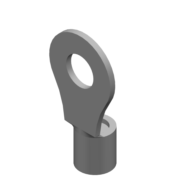 Ring Terminal, 8AWG Copper, Tin Plated, M6 Stud