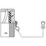 Connector Accessories Receptacle Protective Cover Straight Aluminum Electroless Nickel