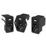 3-Pole 6A 250V AC Mains Power Connector, Shielded, Fuse