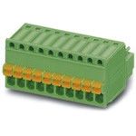 11 Pos 2.5mm Spring Cage Terminal Block, 4A, 125V, Green