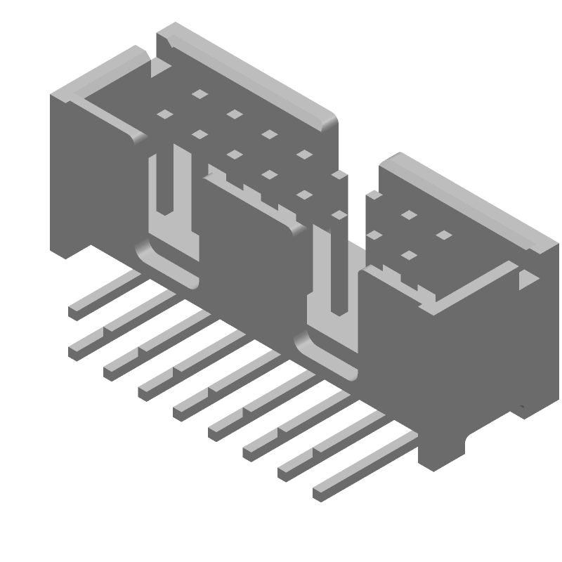 16P RA Header, 2.54mm Pitch, 1A, Gold Contact, Through Hole