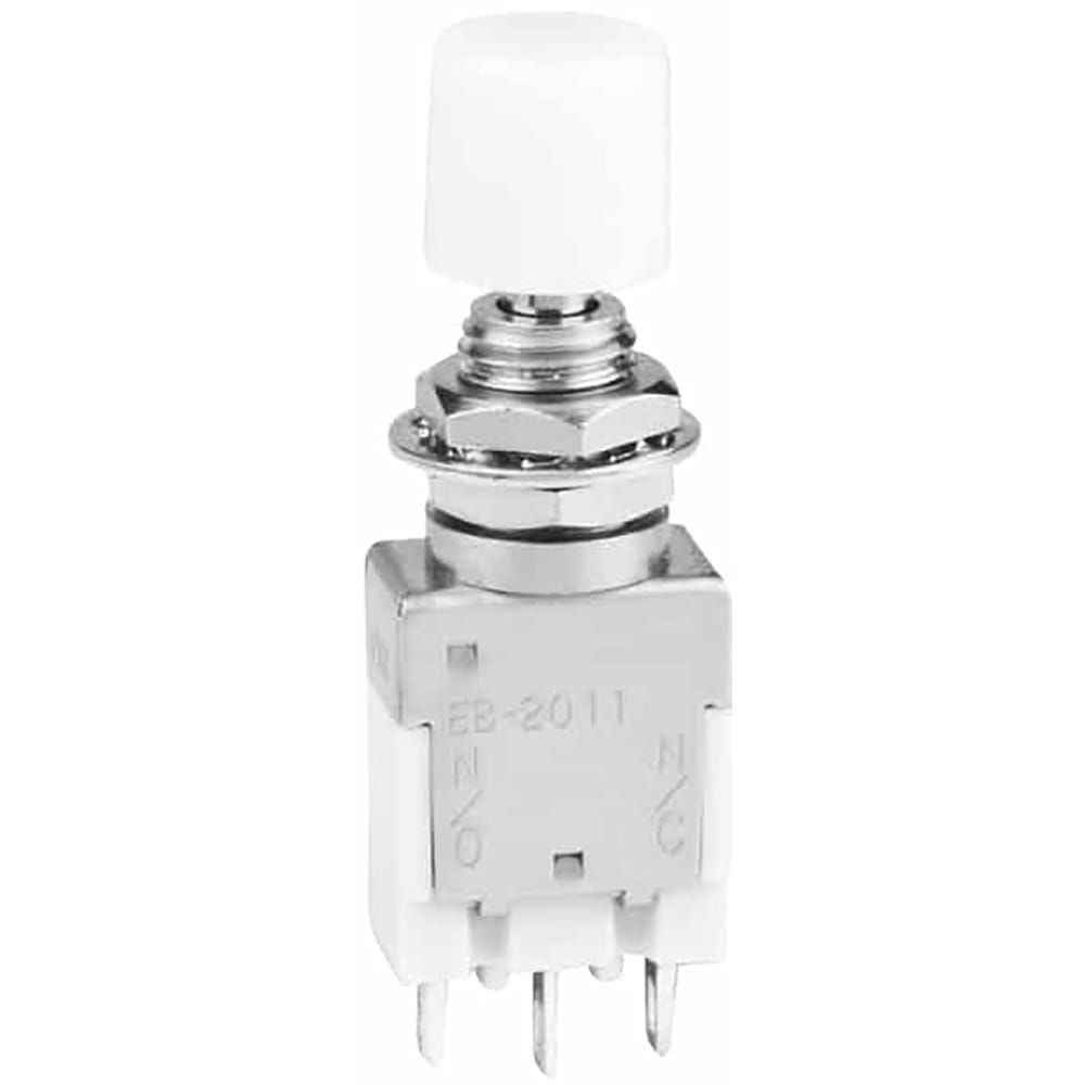 SPDT Momentary Pushbutton Switch, 3A 125VAC, Solder Lug, Panel Mount