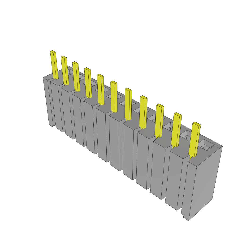 Conn Bottom Mount Socket Strip SKT 11 POS 2.54mm Solder ST Bottom Entry Thru-Hole Bulk