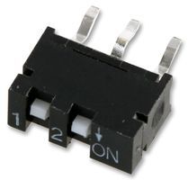MULTICOMP   SIP-02T   DIP / SIP Switch, SPST, Through Hole, 2 Circuits, SIP