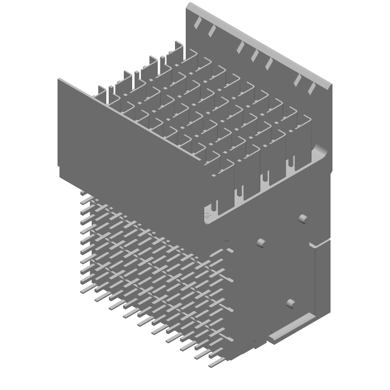 80 Pos 2.5mm RA Press-Fit Backplane Connector, 250V, 700mA