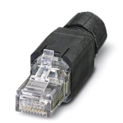PHOENIX CONTACT VS-08-RJ45-5-Q/IP20 BK Modular Connector, Cat5e, RJ45, PLUSCON Series, Plug, 8 Contacts, 8 Ways, 1 Ports