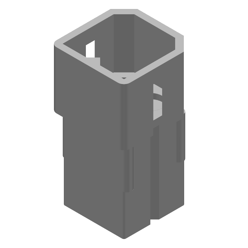 4P .093" Wire-to-Wire Plug, 13A, 250V, Crimp, Male