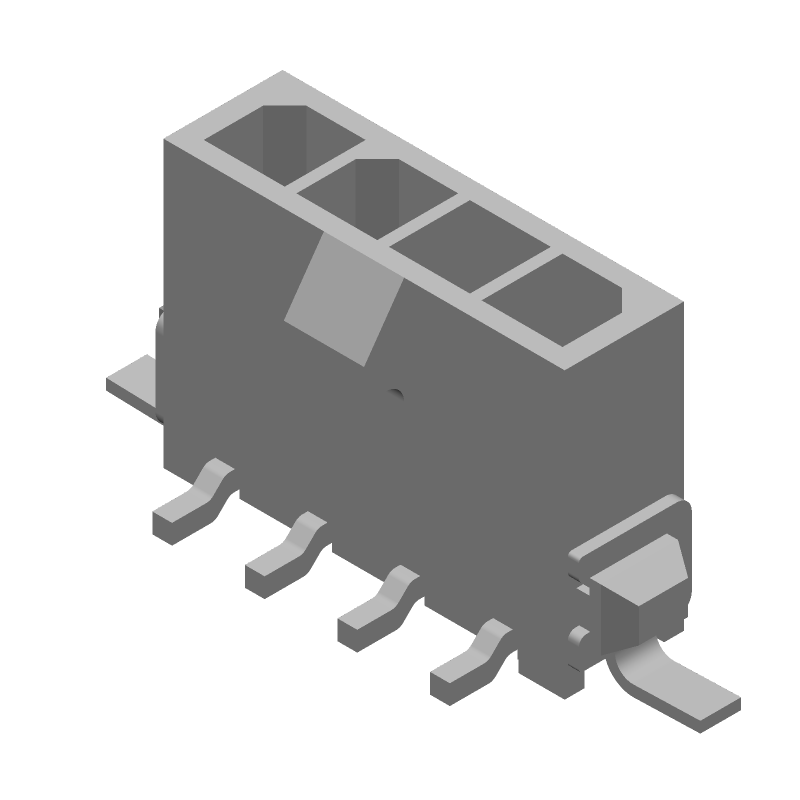 4 Pos, 5A, Wire-to-Board, Male Pin, Surface Mount Connector