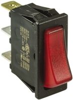 Illuminated Red SPST Rocker Switch, On-Off, 20 A@ 250 V ac +125C 30mm 11mm