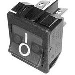 Switch Rocker OFF ON DPST Quick Connect Curved Rocker 20A 250VAC 14VDC 745.7VA 100000Cycles