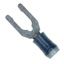 PIDG Spring Spade Terminal, 14-16AWG, Blue Nylon, Tin Plated Bronze