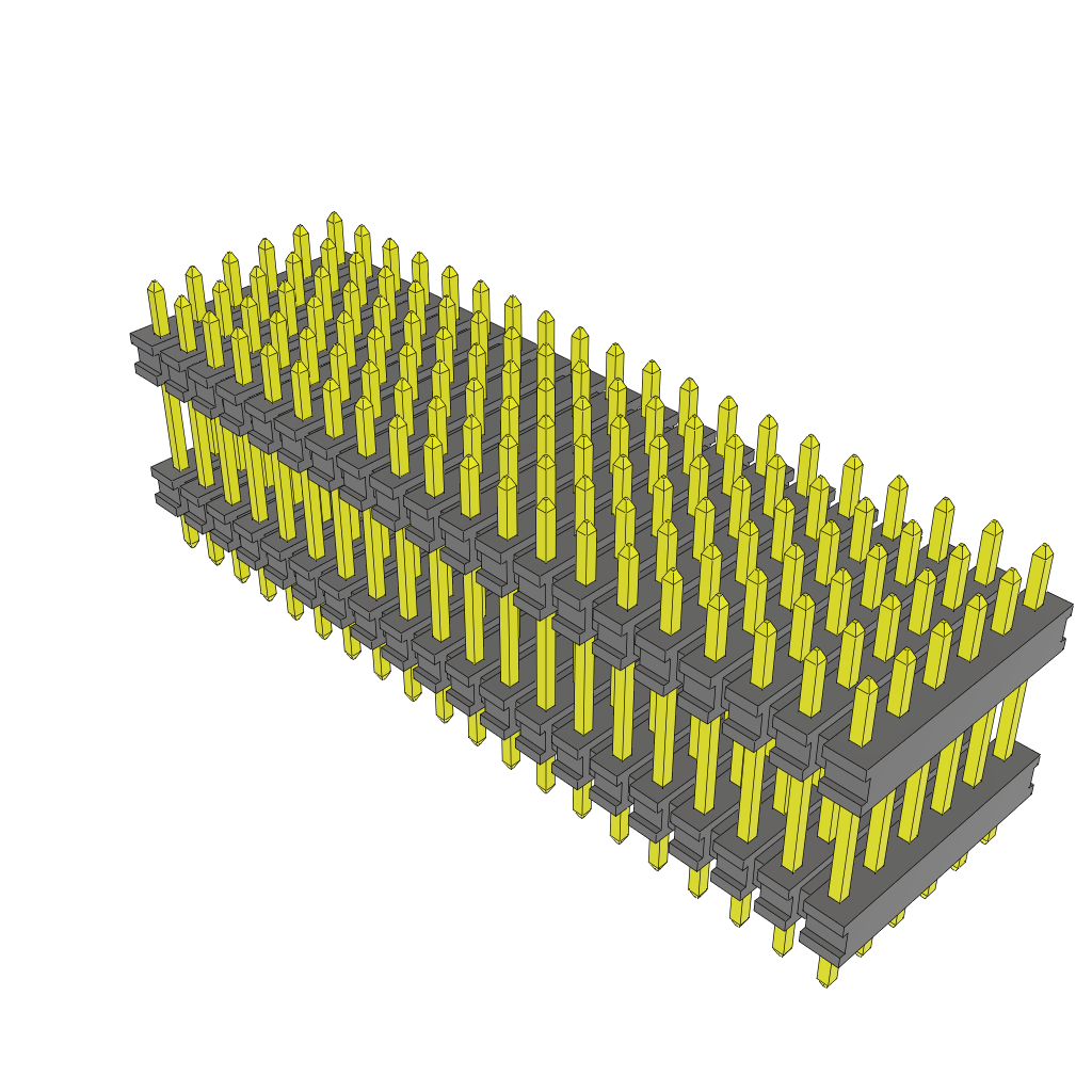 120-Contact 2mm Pitch Shrouded Header, Gold Plating, Through Hole Mount