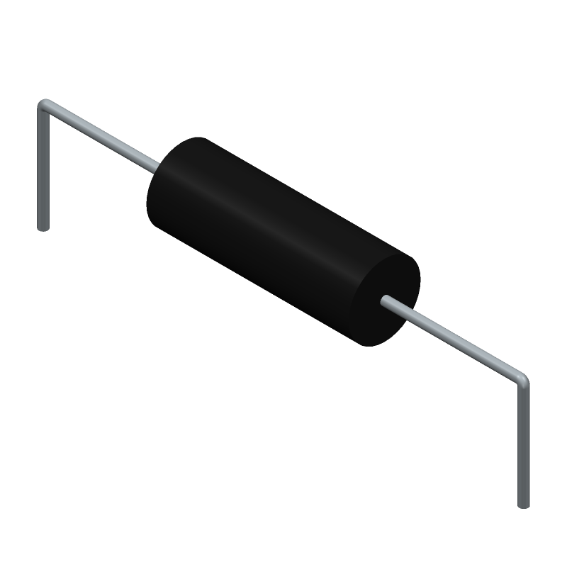 Carbon Film Resistor, 2W, 100kΩ, 500V, 5% Tol, Axial