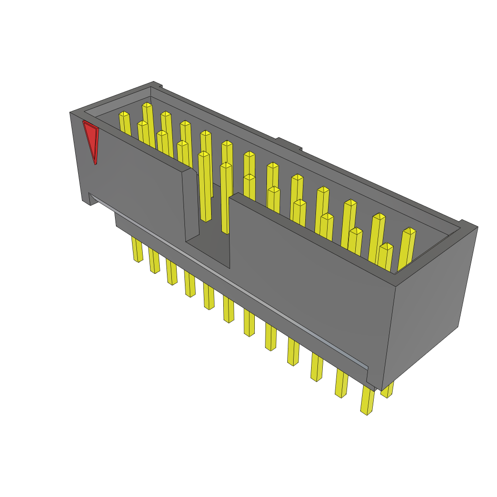 Conn Elevated Shrouded Header HDR 24 POS 2.54mm Solder ST Top Entry Thru-Hole Bulk