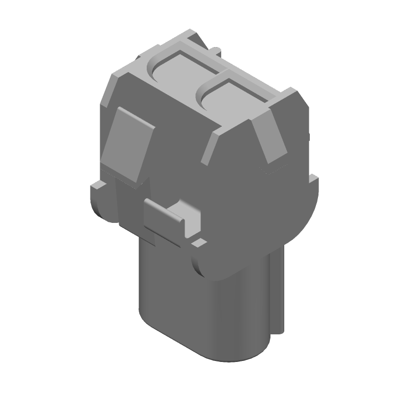2 Pos 6.35mm Crimp Wire Housing, Panel Mount, Receptacle, 600V