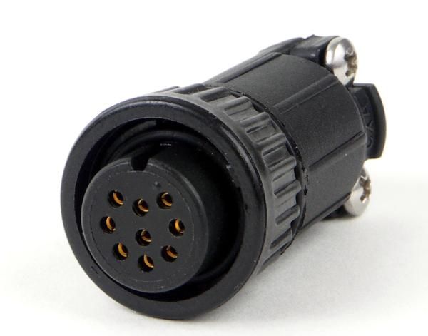 Conn Field Installable SKT 8 POS Solder ST Panel Mount 8 Terminal 1 Port