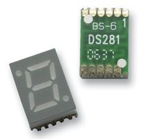 Yellow 1-Char 7-Seg LED Display, SMD, 14.22mm, 20mA
