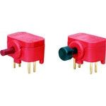 SPDT Pushbutton Switch, Red, 250mA, 220VAC, Right Angle, Through Hole
