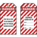 Plastic Tag 3.00 X 5.75 Danger - This Tag And Lock To Be Removed Only By Person Shown On Back (Legend In Russian) 25/Pk