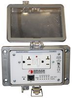 DATA INTERFACE PORT ETHERNET, 5PORT ALUM; No. of Ports:5; Interface Configuration:120V duplex GFCI receptacle, RJ45 jack; Housing Material:Aluminum; Highest NEMA Rating:12; Protocol:Ethernet; Arc Flash Compliant:No