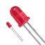 Red Diffused 5mm LED Emitter, Through Hole, 657nm