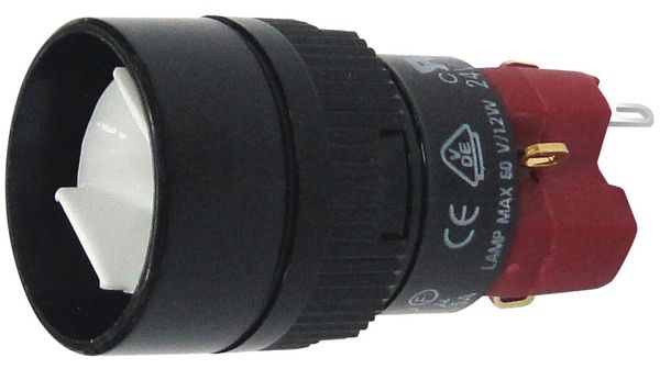 Illuminated push-button ø 18 mm 1 NO+1 NC, SD16-LMR1-1S, DECA