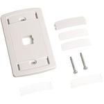 LE TYPE FLUSH MOUNTED FACEPLATE, ONE PORT WHITE