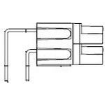 45A Right Angle Solder Connector, Female, 250V