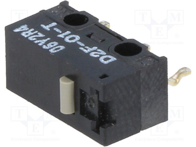 SPDT Microswitch, 30VDC, 100mA, Gold Contact, Pin Plunger