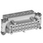 16 Pos Female Power Connector, 16A, 400V, Panel Mount, Straight