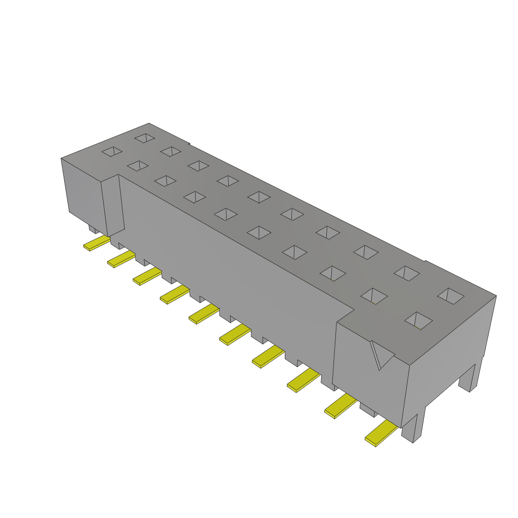 SAMTEC         S2M-110-02-S-D             Wire-To-Board Connector, 20 Contacts, Receptacle, 2 mm, Surface Mount, 2 Rows