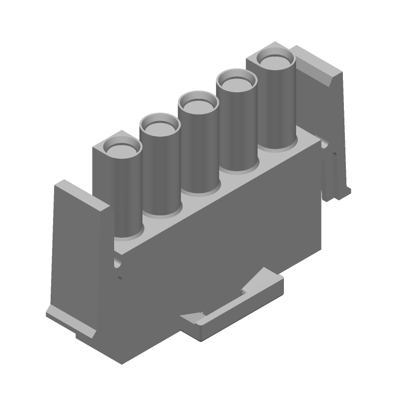 5 Pos 19A 600V Wire-to-Wire Plug Housing