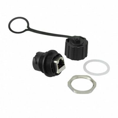 Shielded Rectangular Connector Adapter, 1A, 100V, IP67, Gold Plated