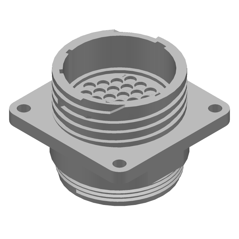 Circular Connector, 37 Pos, Male Crimp, IP65, 600V, Size 23