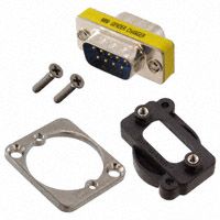 Rectangular Connector Adapter, 9 Contacts(Side1), 9 Contacts(Side2), Panel Mount, Male-Male, ROHS COMPLIANT