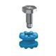 Rubber Grommet, Blue, Anti-Vibration, Screw Mount