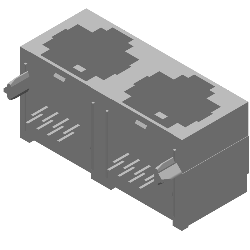 8P2C RJ45 Connector, Gold, Bronze, Right Angle, Solder