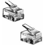 Conn RJ-11 PL 6 POS IDT ST Cable Mount 2 Terminal 1 Port Bag