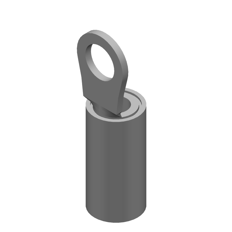 Ring Terminal, 10-12AWG, Copper, Tin Plated, Yellow